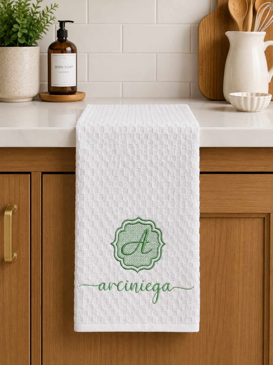 Personalized Monogram Dish Towel